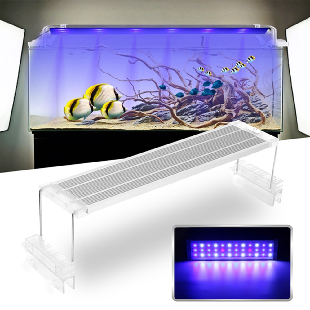 

45CM 18W Сенсорный переключатель LED Аквариум Легкий клип Два режима Fish Tank Лампа Растение Grow Light 220V