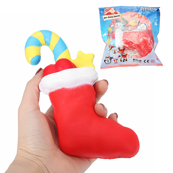 

Squishy Christmas Sock Slow Rising Soft Игрушка Kids Gift Decor