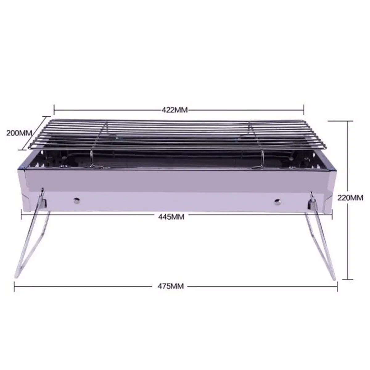 Stainless Steel Portable Outdooors Camping Table Top Barbecue Grill BBQ Cooking