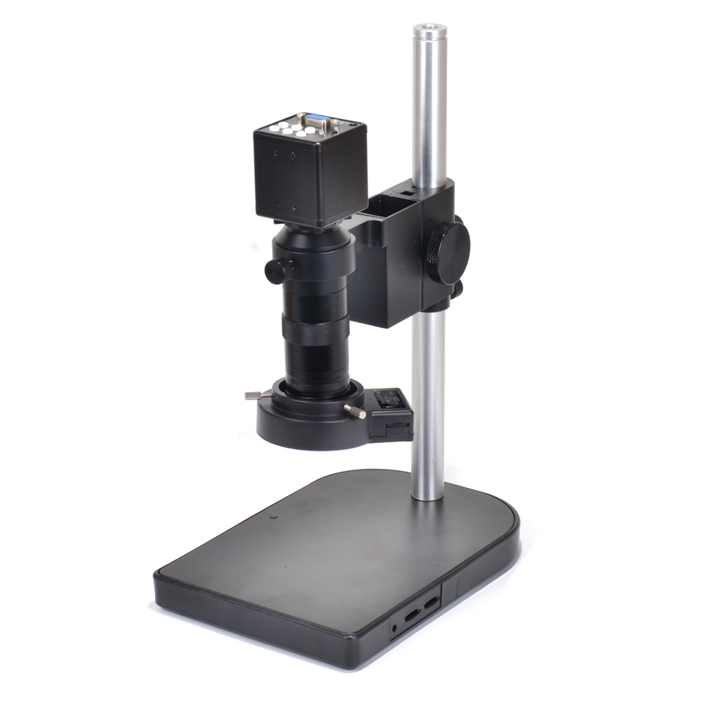 

HAYEAR 2.0MP HD Industry Microscope Camera Set VGA Video Output R130 C-Mount Lens 8X-100X Stand Holder 40 LED Light Illuminator
