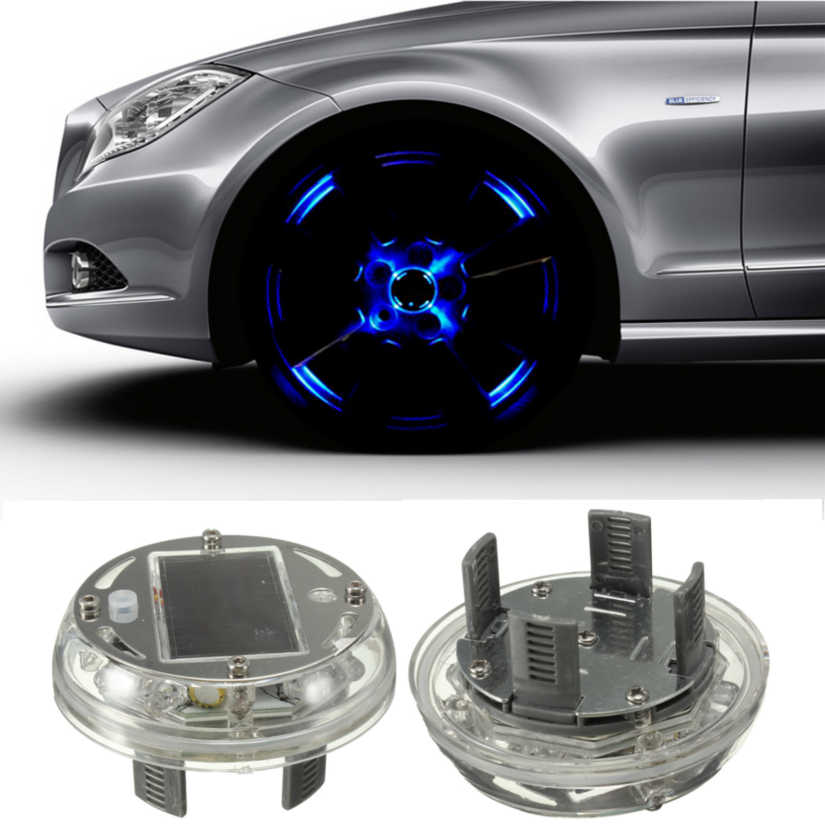 

Solar Energy LED Car Wheel Tire Rim Flash Light Decoration Lamp 4 Flashing Modes