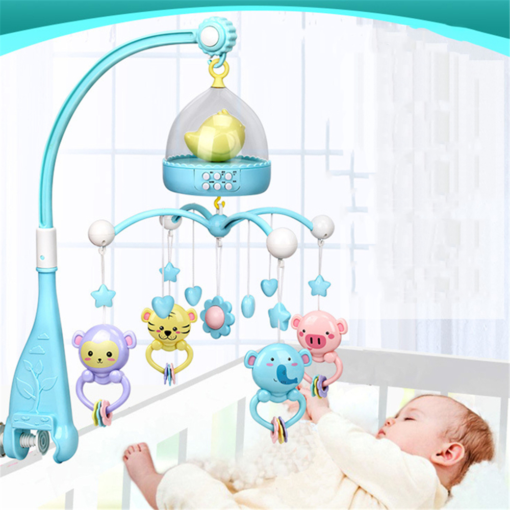 

Musical Crib Mobile Bed Bell Toys Plastic Hanging Rattles Night Light High-end Musical Crib Mobile Baby Toys for 0-12 Mo