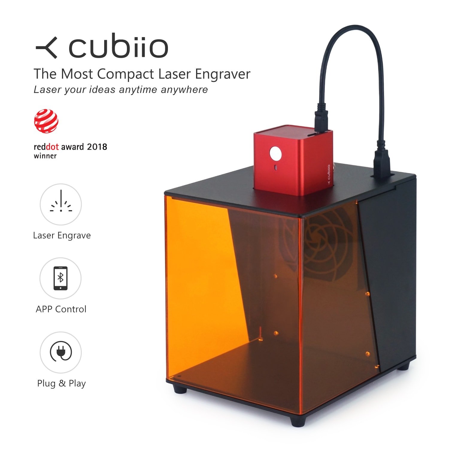 

Версия для костюма Cubiio Intelligent Лазер Гравировальный станок Mini DIY Most Compact Engraver