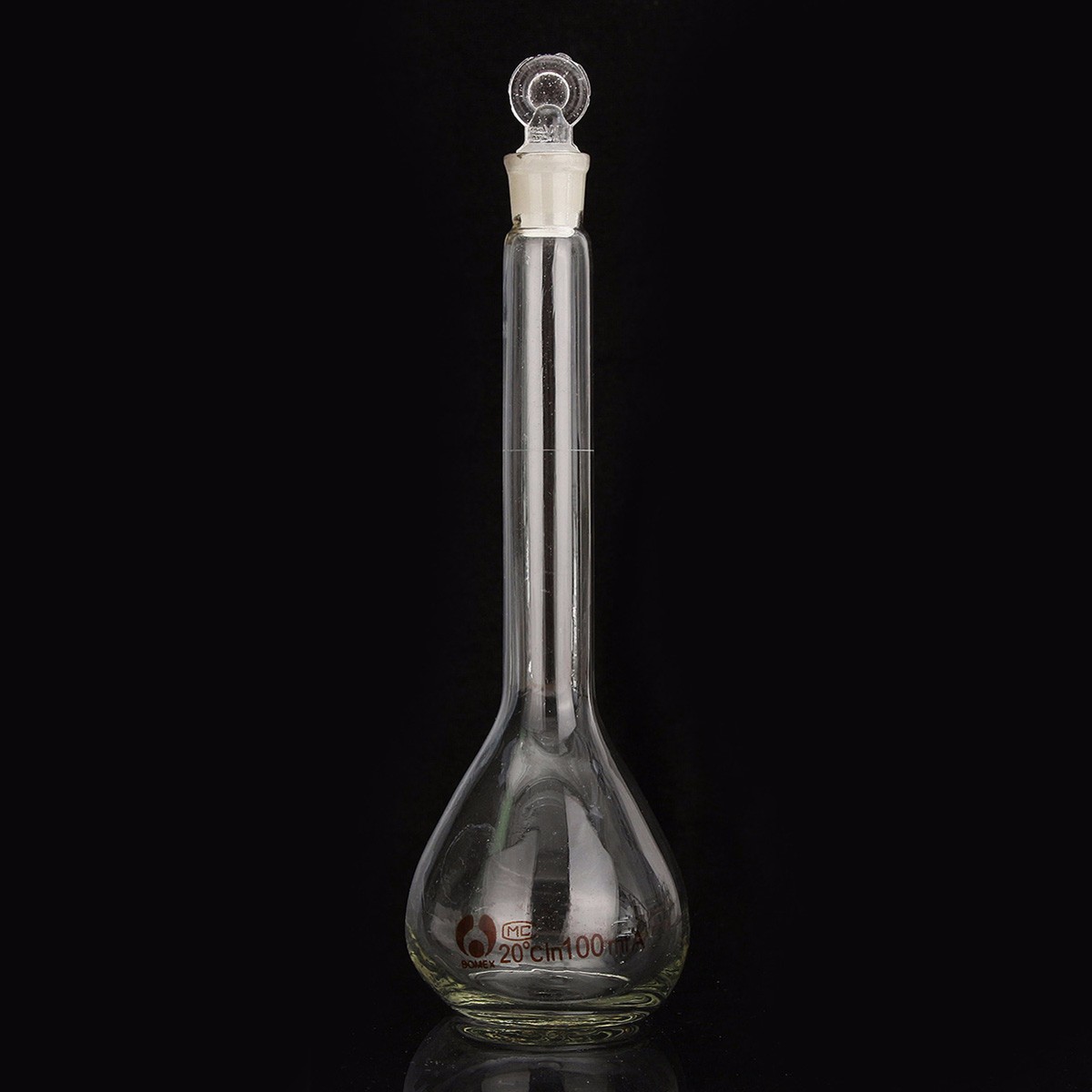 

100ml Clear Borosilicate Glass Volumetric Flask with Stopper