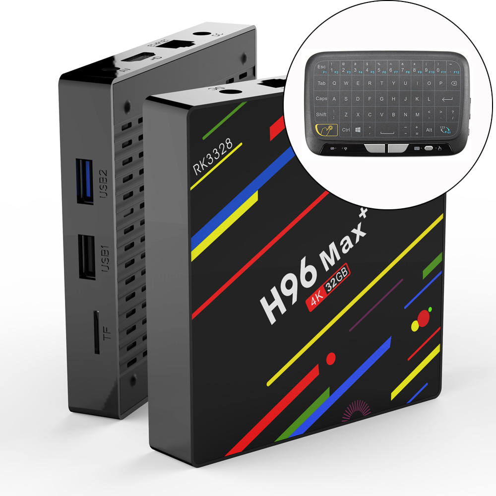 

H96 Макс. Plus RK3328 4GB RAM 32GB ROM Android 8,1 USB3.0 TV Коробка с H18 Беспроводная 2.4GHz сенсорная панель Air Мышь