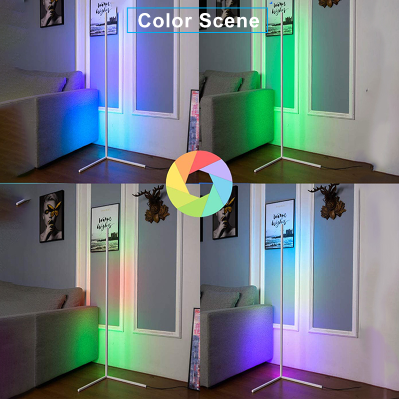 Find 1 1/1 4/1 6M LED RGB Color Changing Corner Floor Lamp with Remote Multicolor for Sale on Gipsybee.com with cryptocurrencies