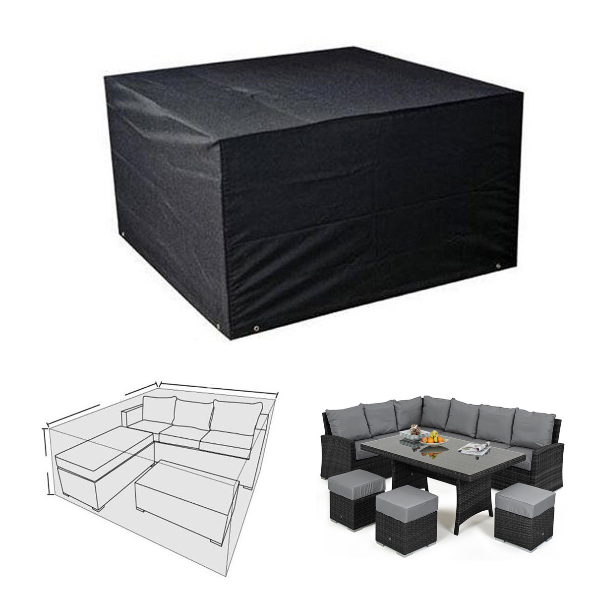 

На открытом воздухе Диван Мебель Обложка Ротанг Cube Сад Патио Водонепроницаемы Пылезащитный протектор