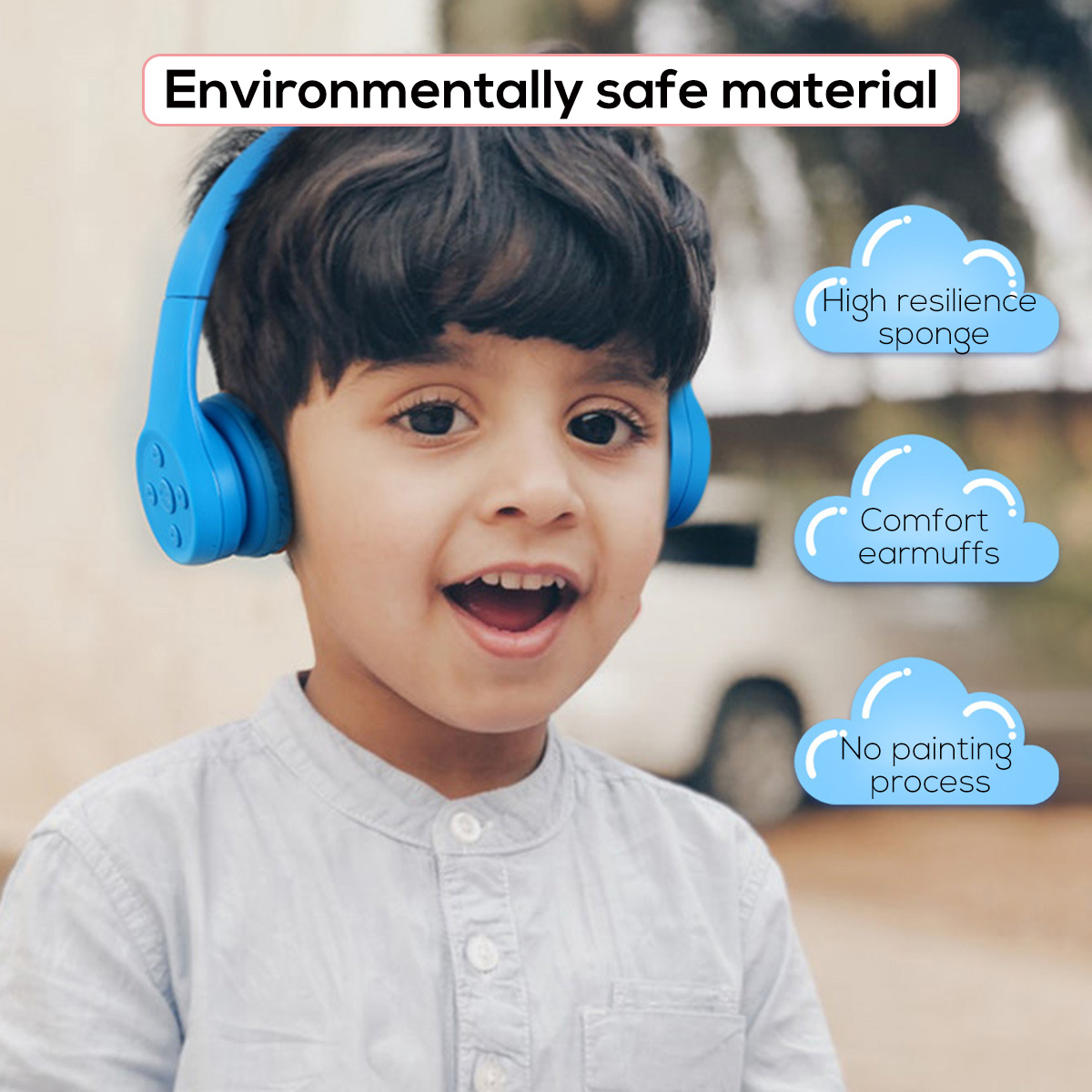 Wireless bluetooth Kids Childs Headphone Soft Foldable Portable Stereo Music Headset with Mic 16