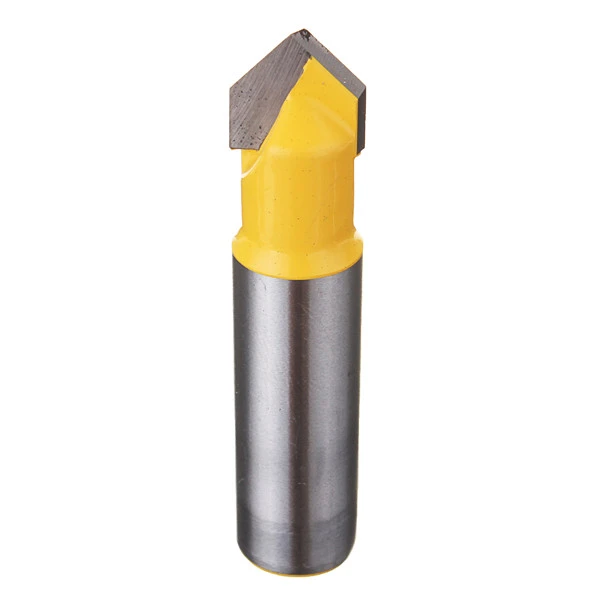 1/2 Inch Shank V Groove Router Bit Carbide Alloy Coated Wood Working Cutter