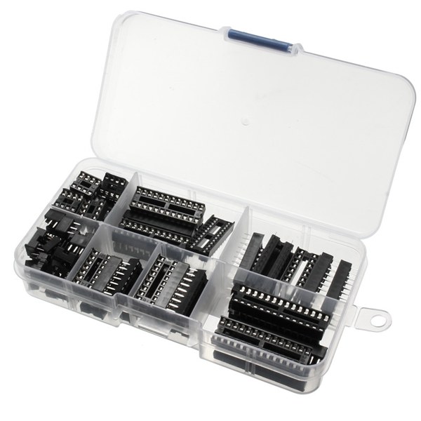 

66pcs DIP IC Sockets Adaptor Solder Type Socket Kit 6/8/14/16/18/20/24/28 Pins