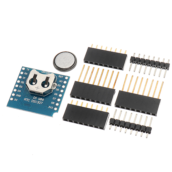 

10Pcs LILYGO® RTC DS1307 Real Time Clock + Battery Shield For WeMos D1 Mini Development Board
