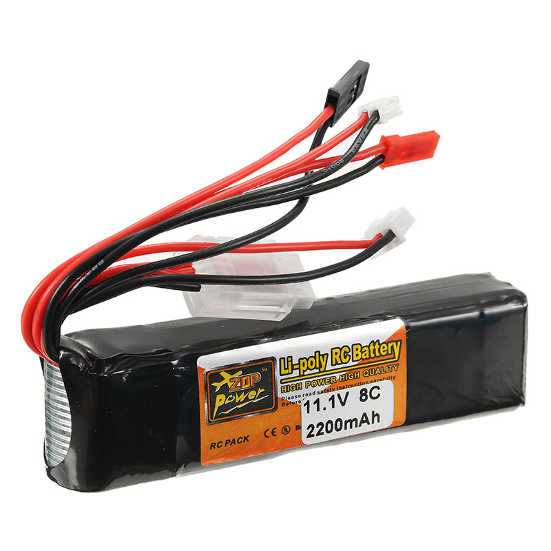 

ZOP Power 11.1V 2200mAh 3S 8C Lipo Battery JR JST FUBEBA Plug for Transmitter