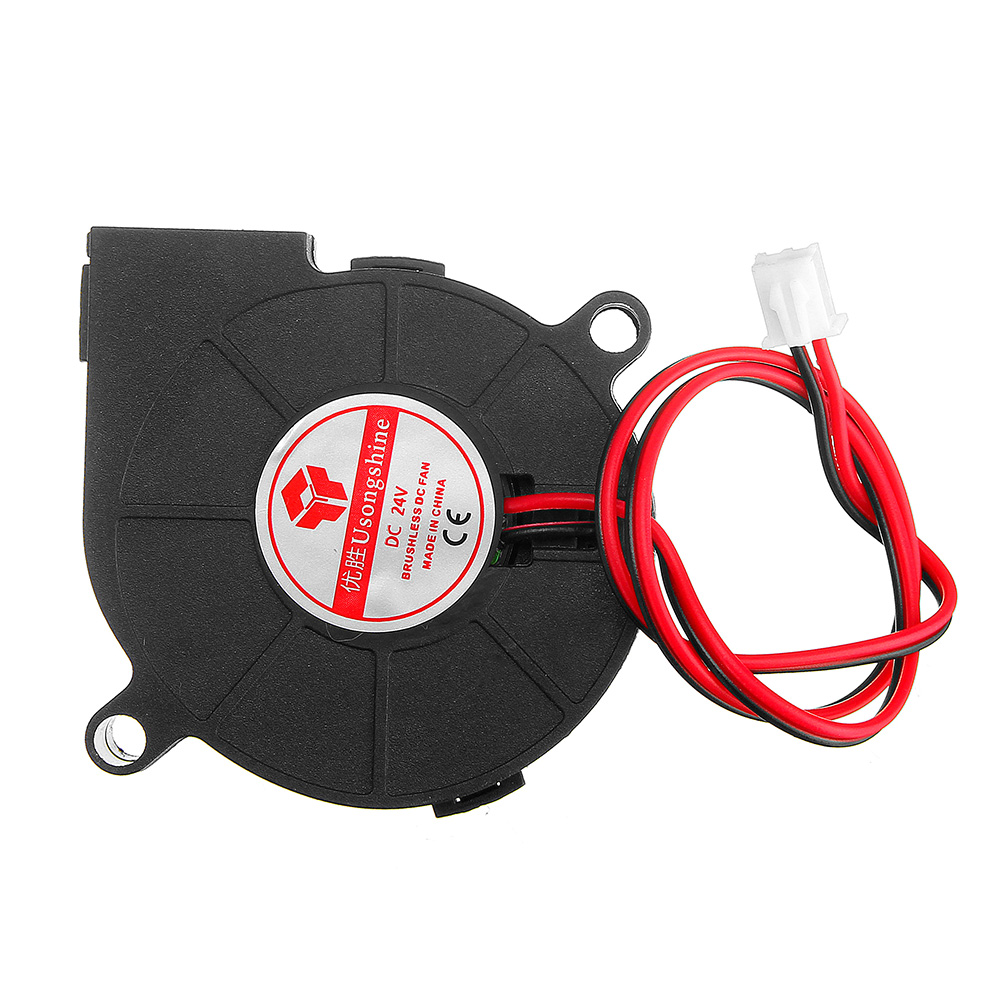 

5pcs 24V 0.15A 5015 Sleeve Bearing Brushless Turbo Cooling Fan with 2Pin XH2.54 Wire for 3D Printer
