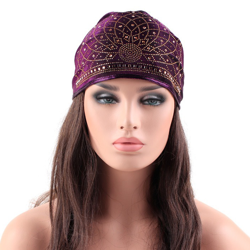 

Ethnic Style Breathable Side Flower Turban Cap