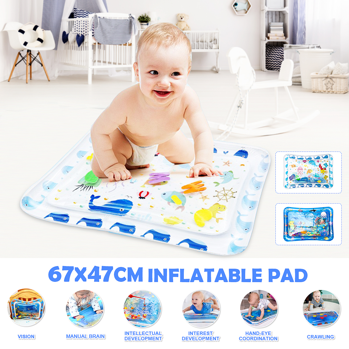 Inflatable Baby Water Mat Early Education Improve Learning Skill Toys for Kids Gift