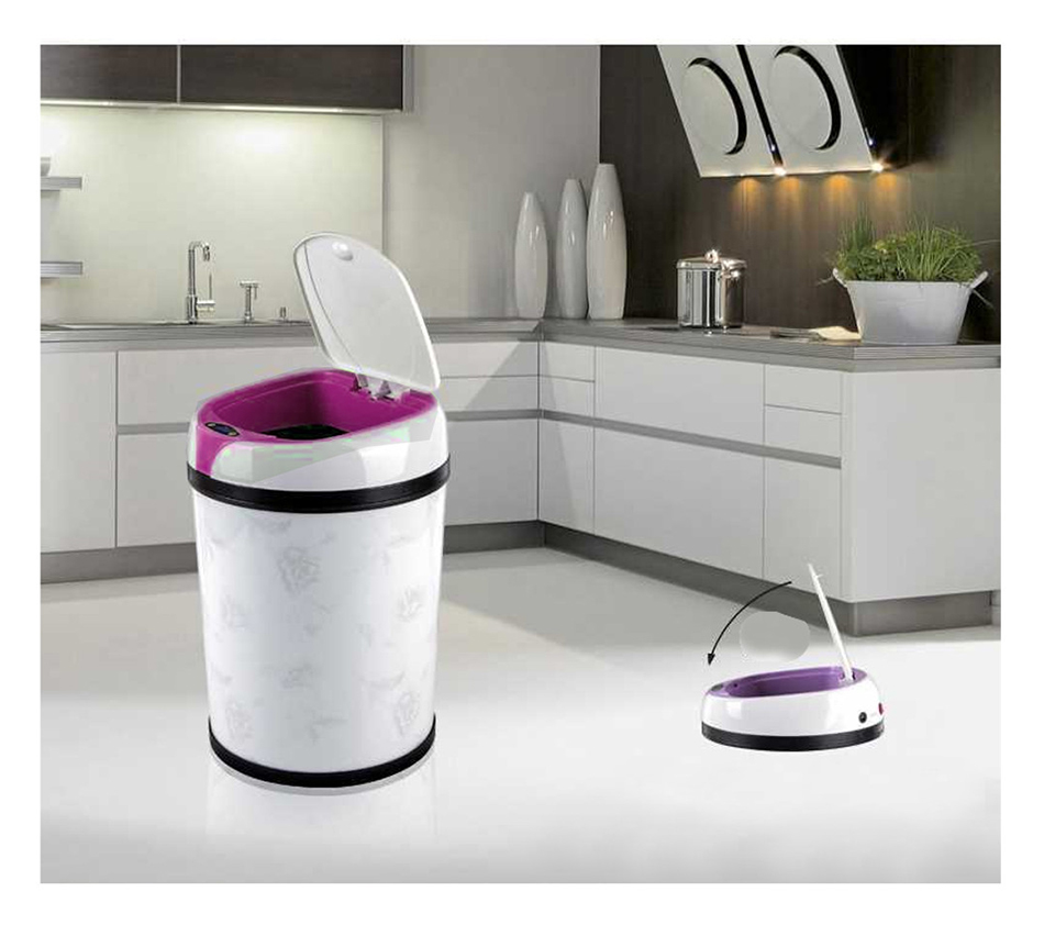 

New Fashion 8L Inductive Type Trash Can Smart Sensor Automatic Kitchen and Toilet Rubbish Bin Stainless Steel Waste Bin