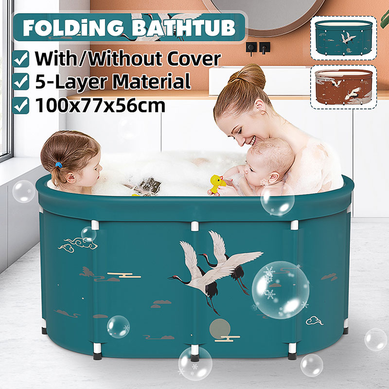 Crane Folding Bathtub Water Tub Indoor Outdoor Portable Adult Spa Bath Bucket 2