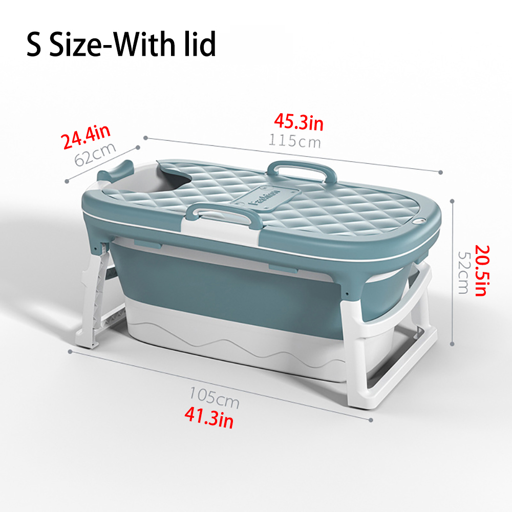 1.15/1.38m Large Thickened Bathtub Bath Barrel Adult Children's Folding Tub Basin Baby Swim Tub Sauna 2size 12