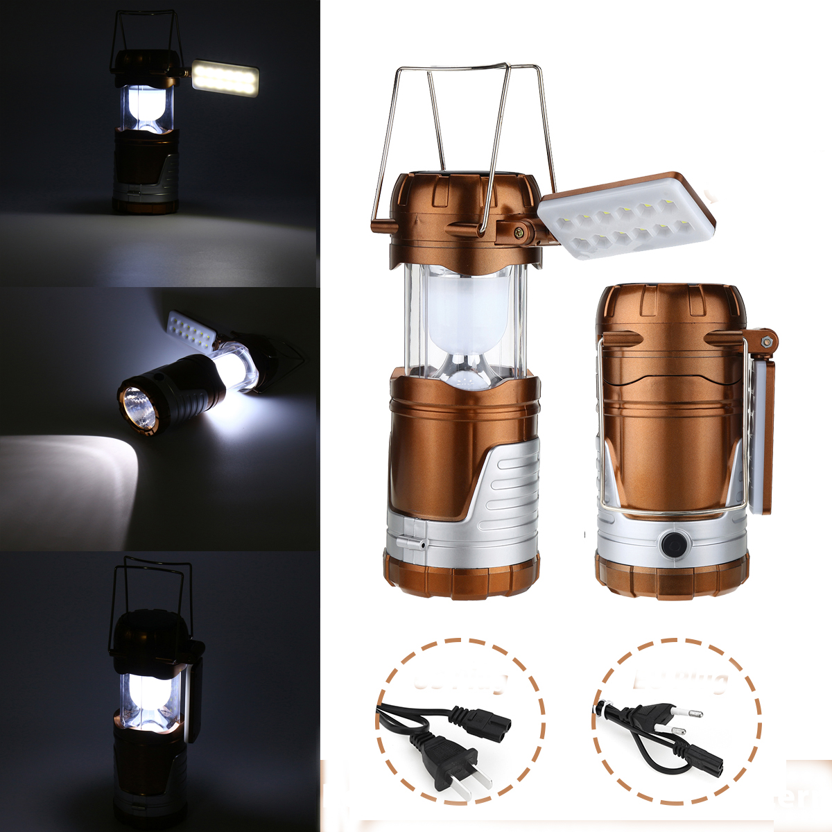 

3 в 1 Выдвижной Солнечная Фонарь Кемпинг Тент USB аккумуляторная LED Фонарик фонарик