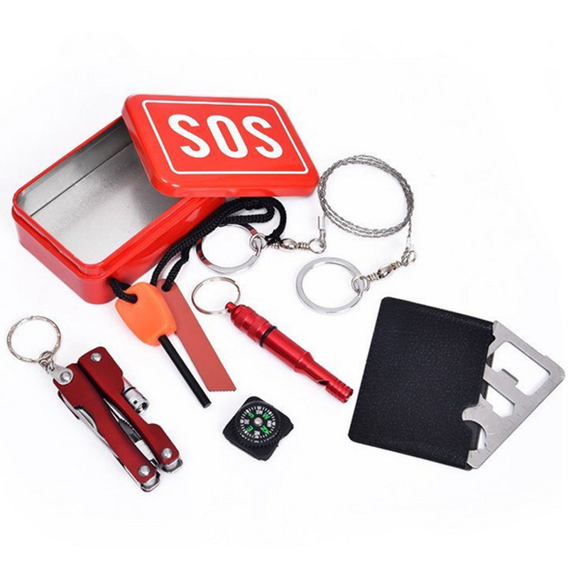 

6 в 1 SOS Аварийно-спасательное оборудование Набор Tactical Hiking Кемпинг Инструмент Set