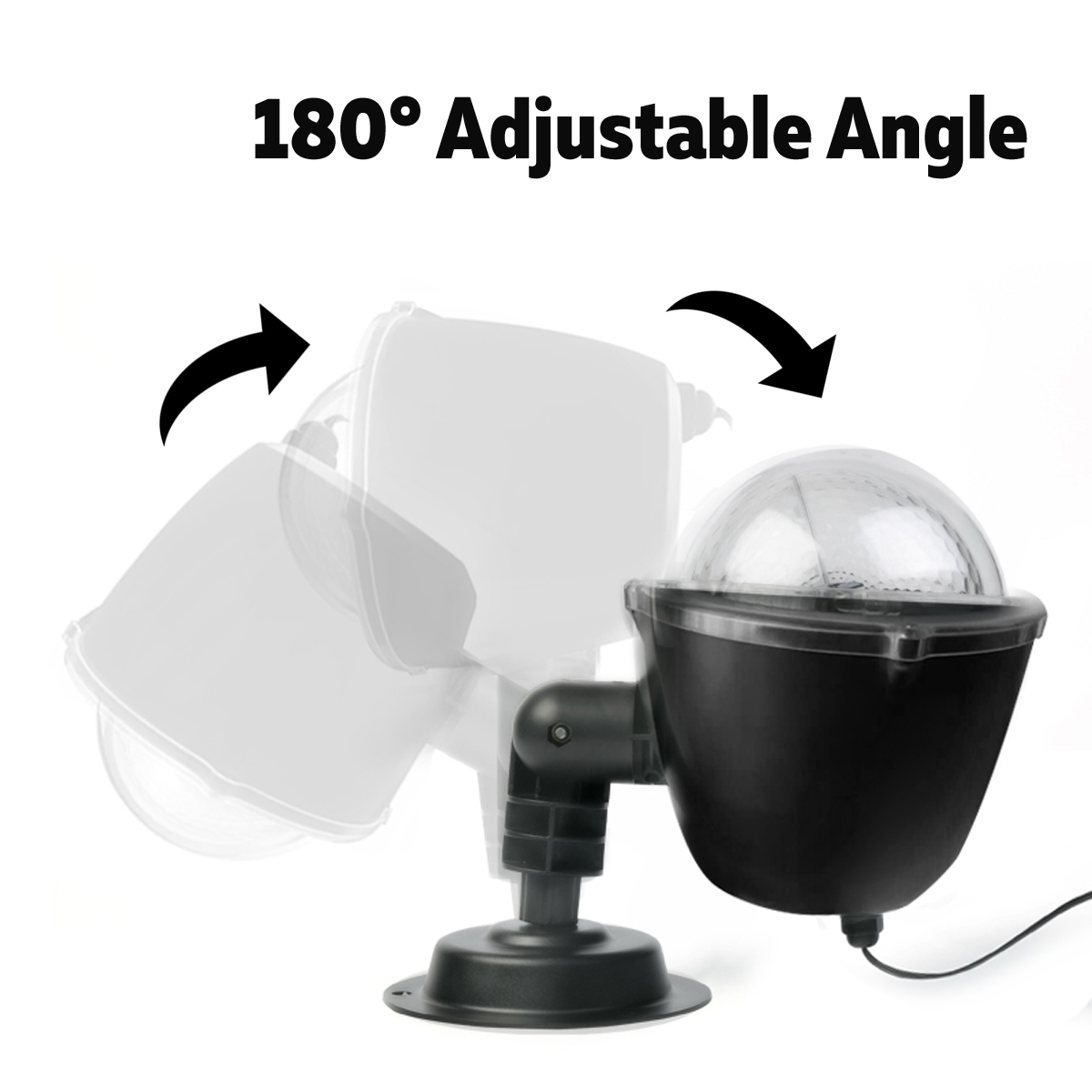 5W Moving Snowflake Snow LED Mini Projector Light Adjustable Waterproof Lamp 8