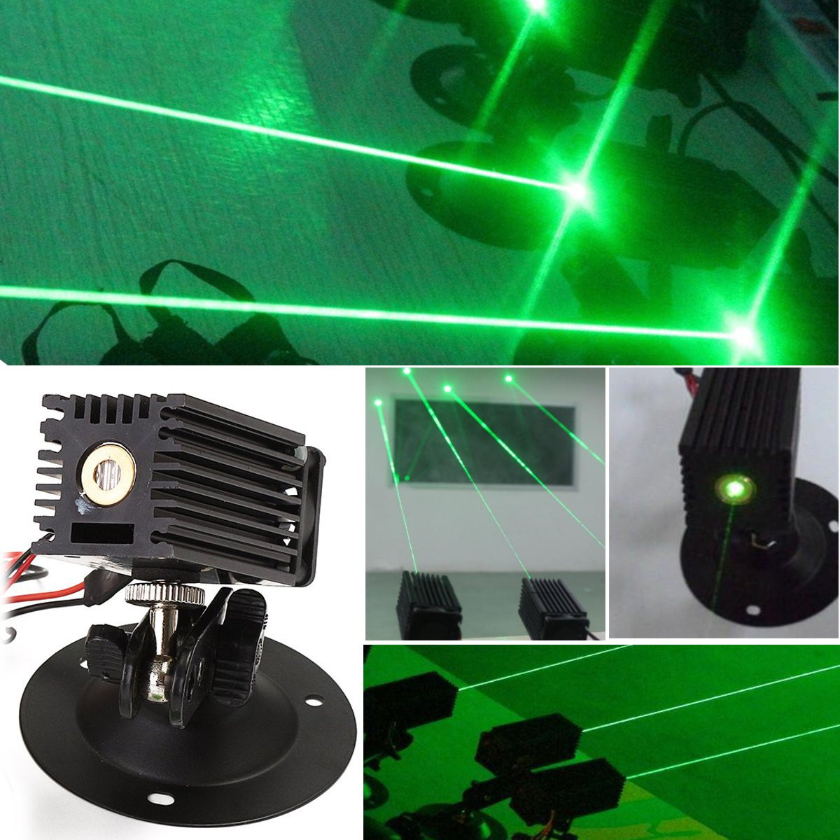 532nm 50mW Green Laser Linear Marking Locator With Adapter Fan Laser Module 15