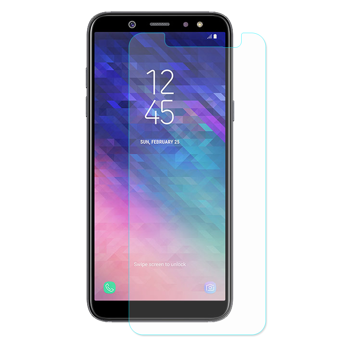 

Enkay Tempered Glass Screen Protector For Samsung Galaxy A6 2018 0.26mm 2.5D Curved Edge 9H