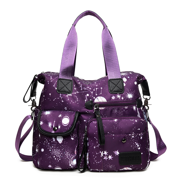 

Nylon Large-capacity Starry Sky Pattern Shoulder Bag