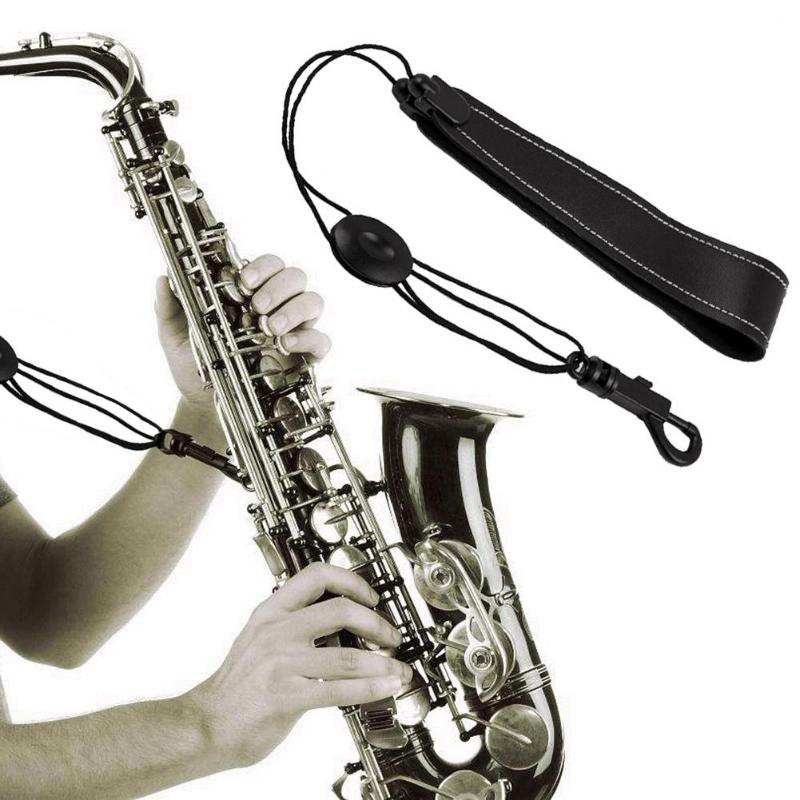 

Zebra 1 Pcs Adjustable Saxophone Sax Leather Nylon Padded Neck Strap with Hook Clasp