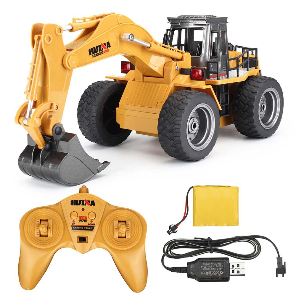 

HuiNa Toys 1530 1/18 2.4G 6CH Rc Car Alloy Excavator Engineering Vehicle W/ Light Sound Model