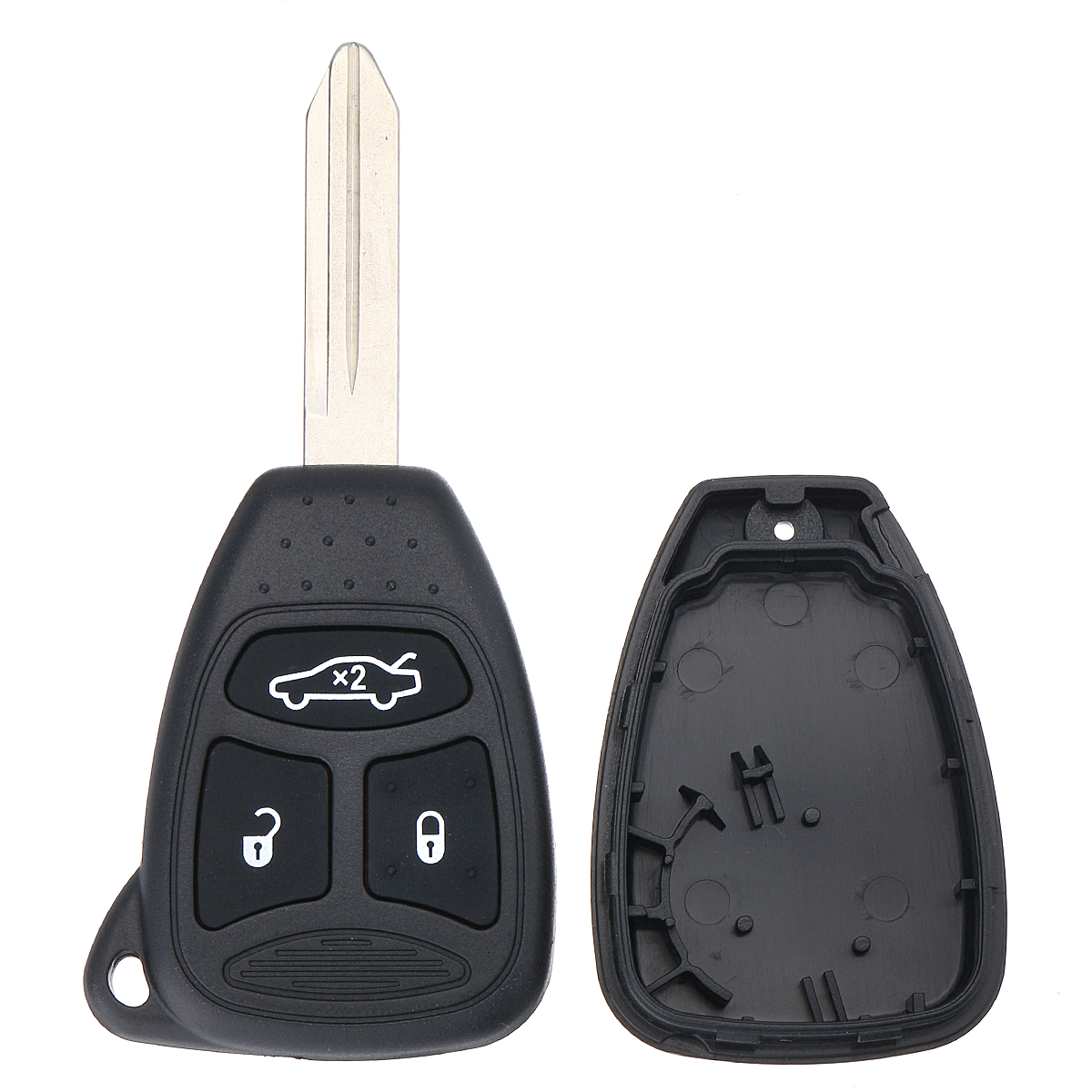 

3 Buttons Car Remote Key Fob Case Shell With Uncut Blade A48 For Chrysler Dodge