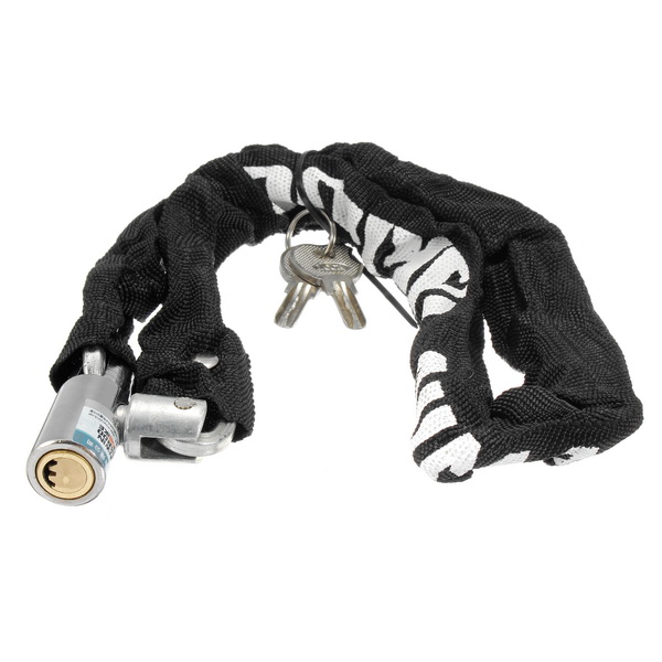 

78cm Security Anti Theft Motorcycle Bicycle Chain Bike Lock With 2 Keys Black