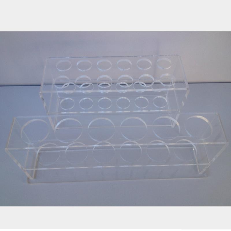 

100ml*6-Holes Plexiglass Organic Glass Test Colorimetric Single Row Tube Rack Holder