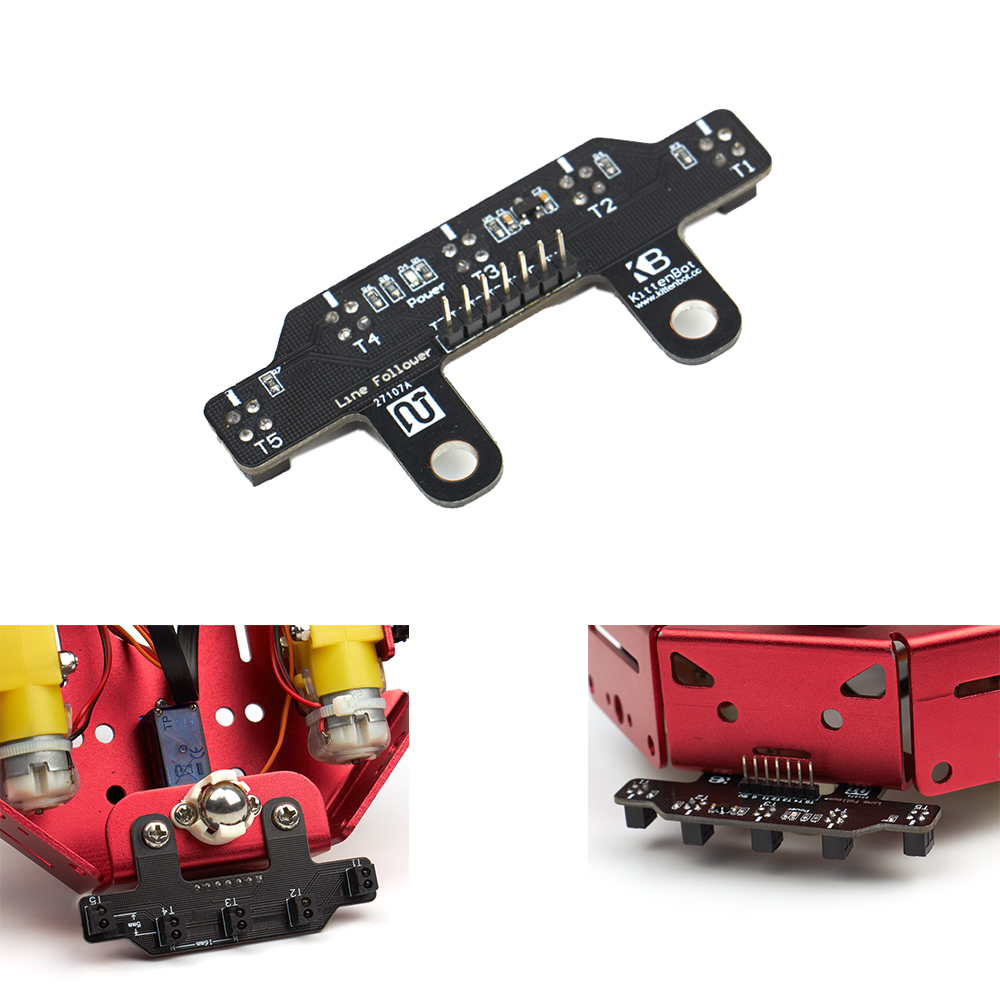 

KittenBot® Five Road 5 Channel Tracking Line Obstacle Avoidance Sensor Module Supports Scratch/Arduino/Makecode