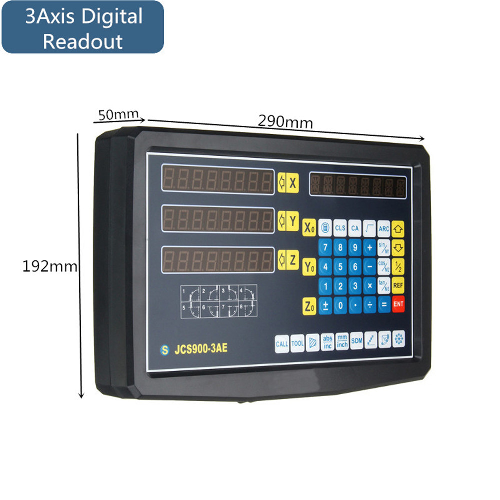 2/3 Axis Grating CNC Milling Digital Readout Display / 50-1000mm Electronic Linear Scale Lathe Tool 31