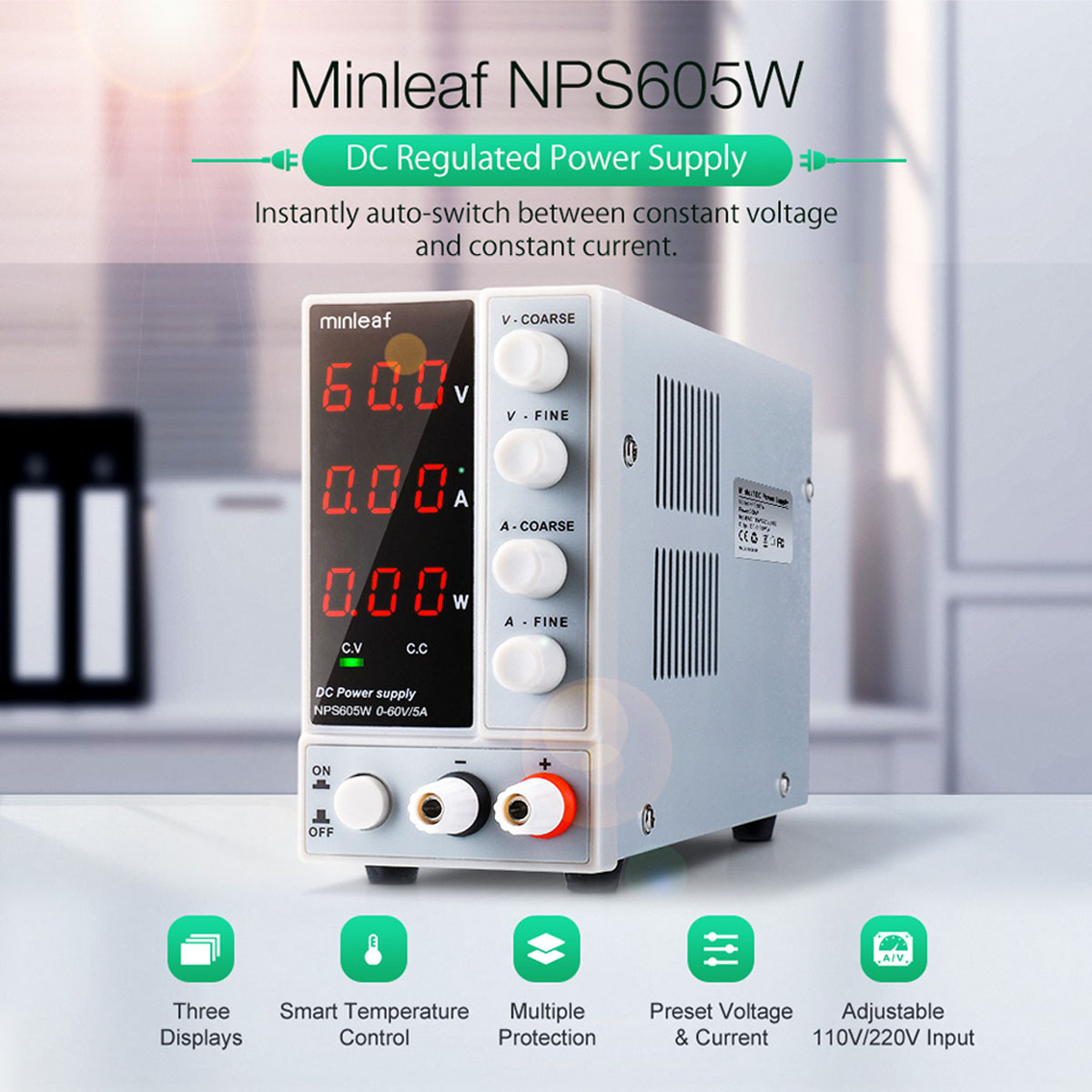 Find NPS605W 110V/220V/230V 0 60V 0 5A Adjustable Digital DC Power Supply 300W Regulated Laboratory Switching Power Supply for Sale on Gipsybee.com with cryptocurrencies