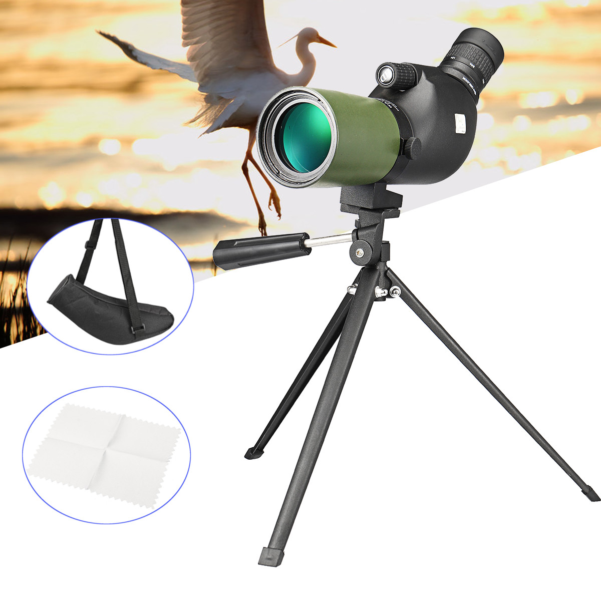

12-36x50 Optical Zoom Monocular HD Optic Lens Bird Watching Telescope Outdoor Camping