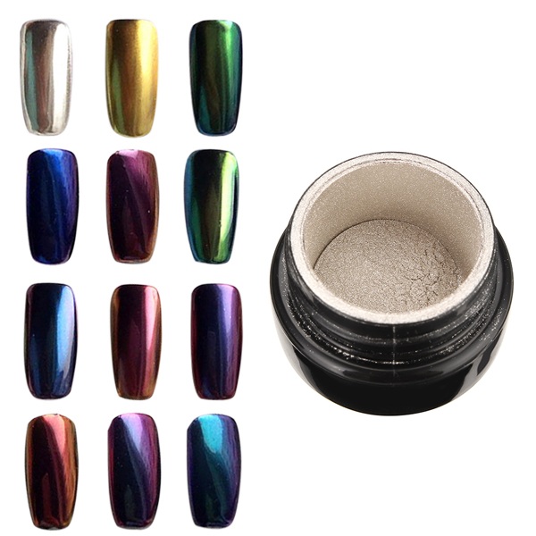 

10 цветов на выбор Волшебный Mirror Chrome Effect Metallic Powder Additive Pigment Ногти Art