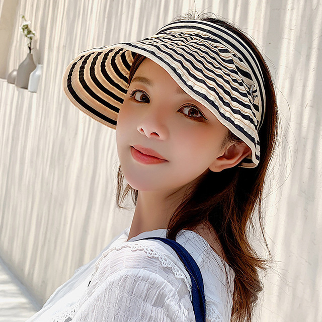 

Sunshade Hat Female Face Beach Vacation Folding Collapsible Sun Hat Casual Wild Empty Top Hat