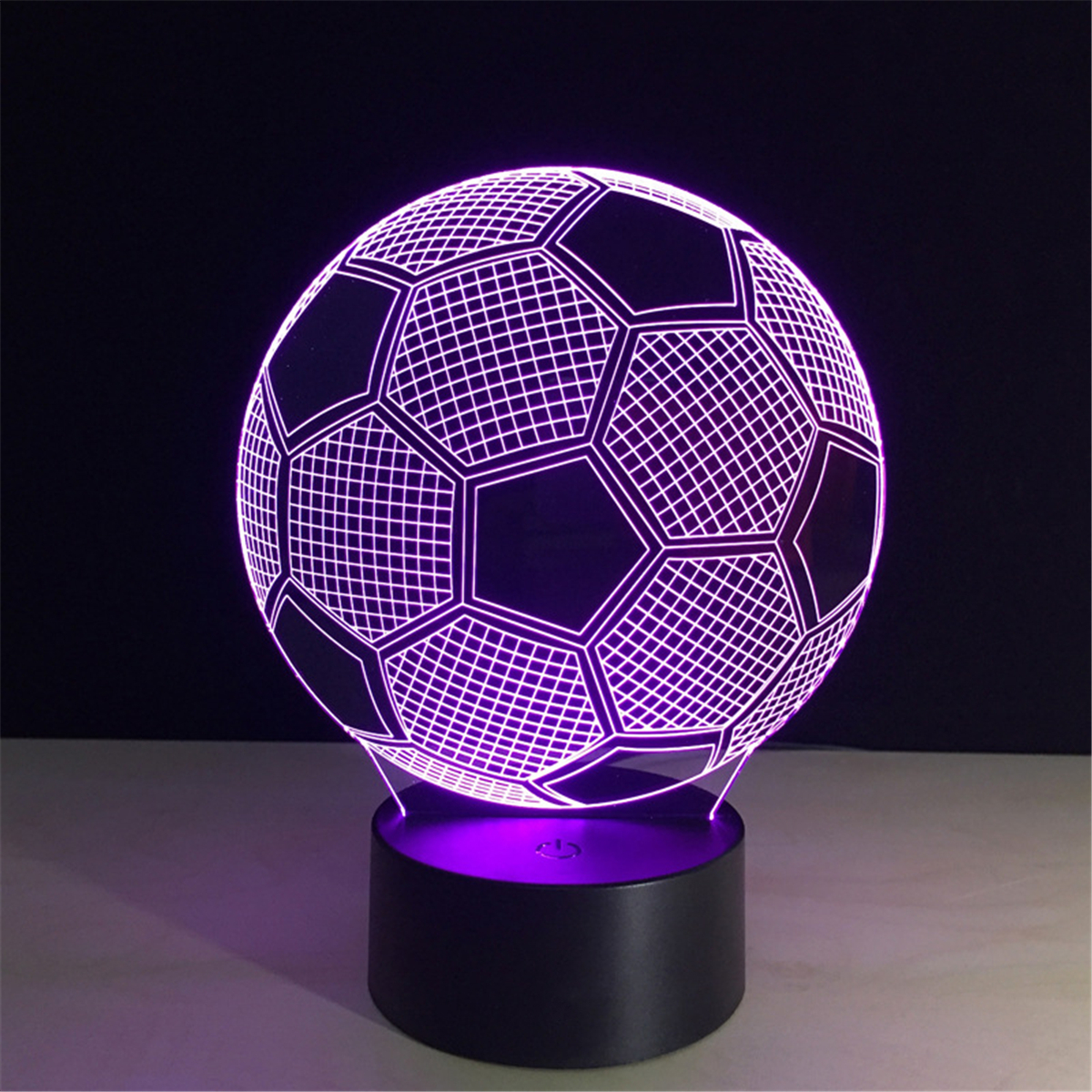 

5V 3W 3D LED Fooball Night Light 7 Colors Touch Switch Remote Control Desk Room Lamp