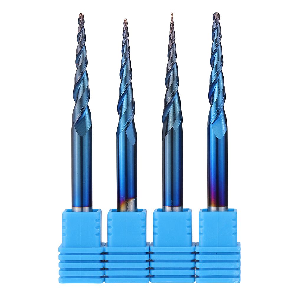 

Drillpro NACO-blue 2 Flutes Ball Nose End Mill R0.25/ R0.5/ R0.75/ R1.0 *47*D8*85 Milling Cutter