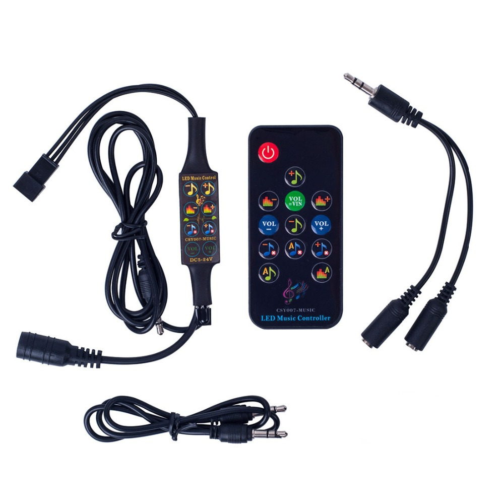 

LUSTREON DC5-24V Bluetooth Музыка LED Контроллер света полосы с 13 ключами Дистанционное Управление для WS2812B WS2811