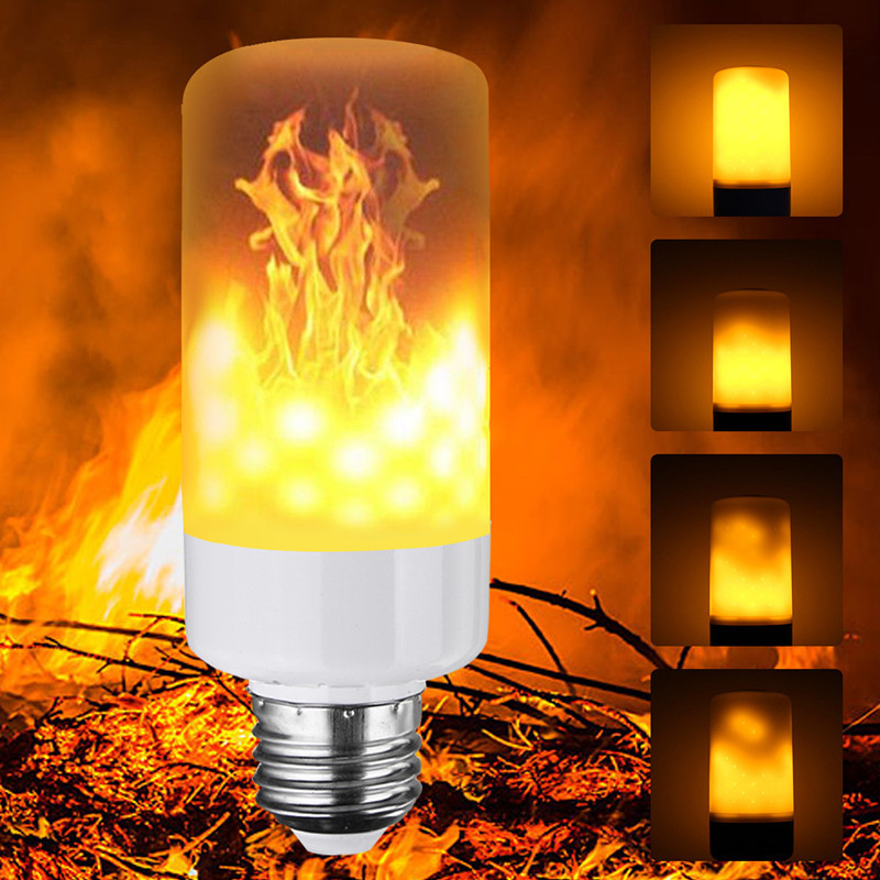 

5W E12 E14 E27 E26 B22 3 Режимы LED Эффект огненного огня пламени Имитированная кукурузная лампа AC85-265V