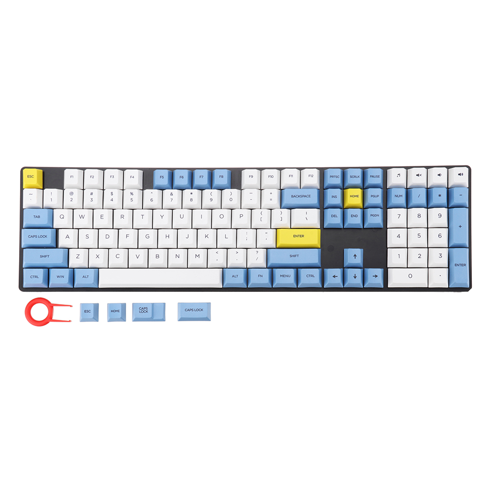

108 Key Blue White Cherry Профиль Dye-sub PBT Keycaps Набор ключей для Механический Клавиатура