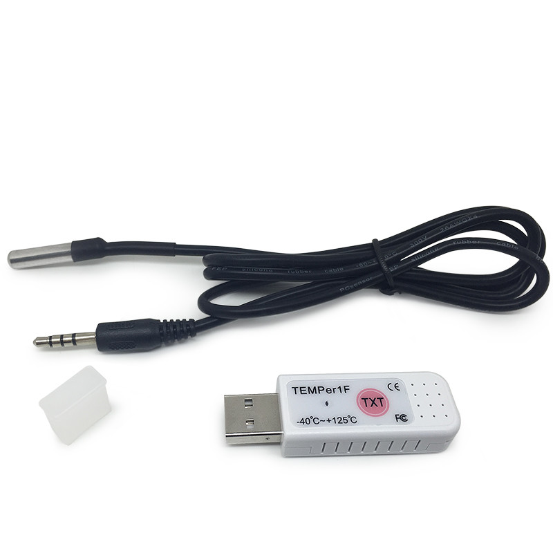 

TEMPer1F Водонепроницаемы USB Термометр ПК Датчик -40 ~ + 125 ° C Термометр Измерение температуры Инструмент