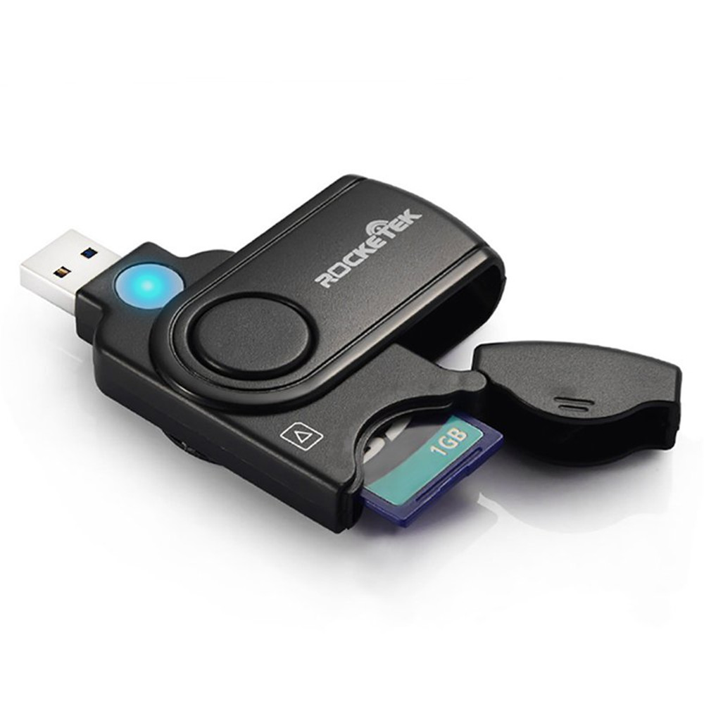 

Rocketek Type-c OTG 2 Slots TF Flash Memory Card Camera Card Reader for Xiaomi Huawei Mobile Phone PC