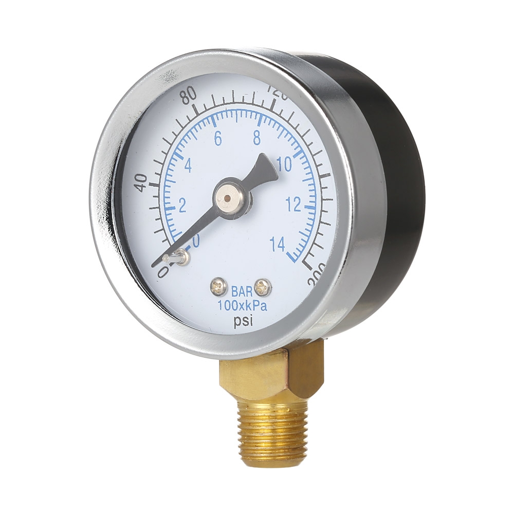 

TS-40-14 Pressure Gauge 1/8 Male NPT 0-200psi 0-14bar Pressure Gauge Air Compressor Hydraulic Vacuum Gauge Manometer Pressure Tester