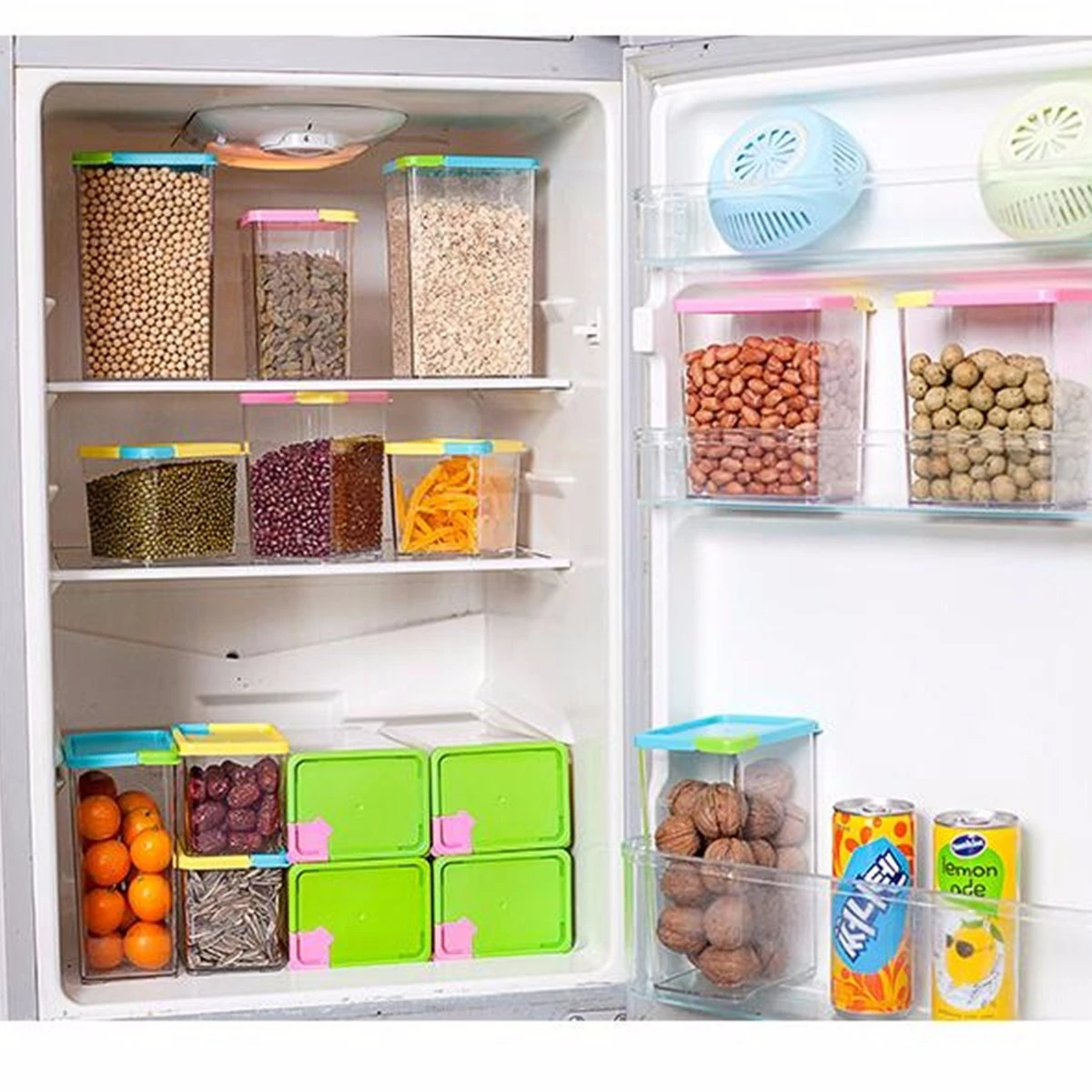 Kitchen Storage Box Case Organizer Food Grain Bean Rice Dried Fruit Container Dispenser