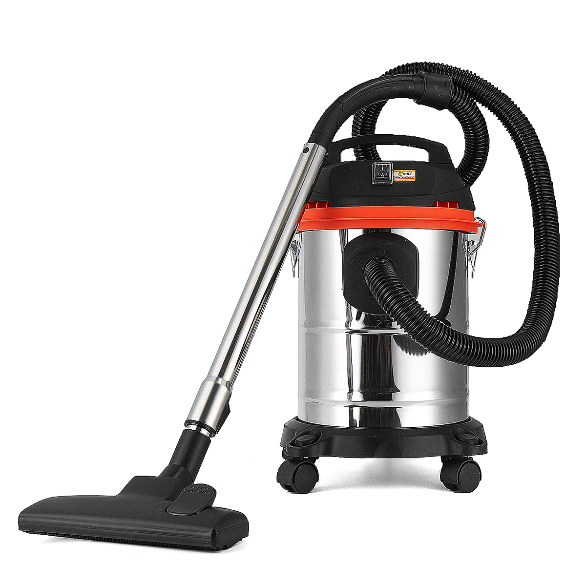 

1200W 15L Stainless Steel Handheld Canister Vacuum Cleaner Wet & Dry Cleaning Home Machine
