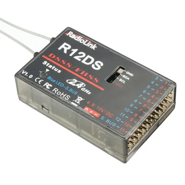Radiolink R12DS 2.4G 12CH FHSS DSSS Spread Spectrum Dual Antenna Receiver